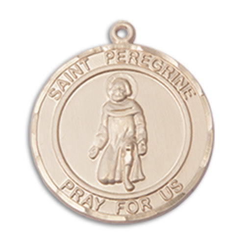 Bliss St. Peregrine Pendant, 14kt Gold - Round, Medium Bliss St. Peregrine Pendant, 14kt Gold - Round, Medium