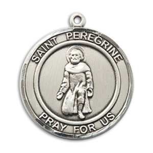 Bliss St. Peregrine Pendant, Sterling Silver - Round, Medium