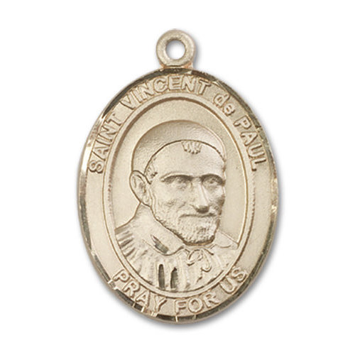 Bliss St. Vincent de Paul Pendant, 14kt Gold Filled - Oval, Large Bliss St. Vincent de Paul Pendant, 14kt Gold Filled - Oval, Large