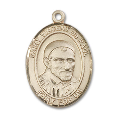 Bliss St. Vincent de Paul Pendant, 14kt Gold Filled - Oval, Medium Bliss St. Vincent de Paul Pendant, 14kt Gold Filled - Oval, Medium