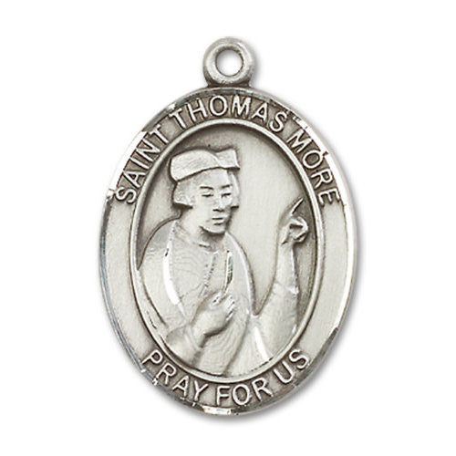 Bliss St. Thomas More Pendant, Sterling Silver - Oval, Large Bliss St. Thomas More Pendant, Sterling Silver - Oval, Large