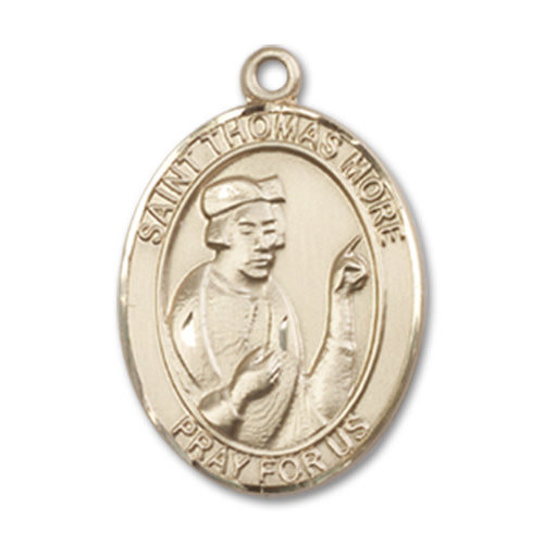 Bliss St. Thomas More Pendant, 14kt Gold - Oval, Medium Bliss St. Thomas More Pendant, 14kt Gold - Oval, Medium