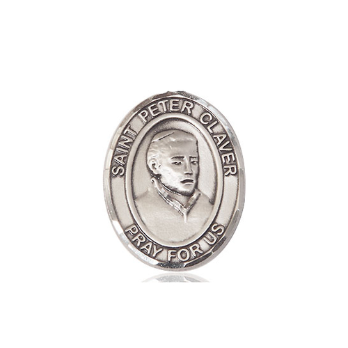 Bliss St Peter Claver Lapel Pin, Sterling Silver
