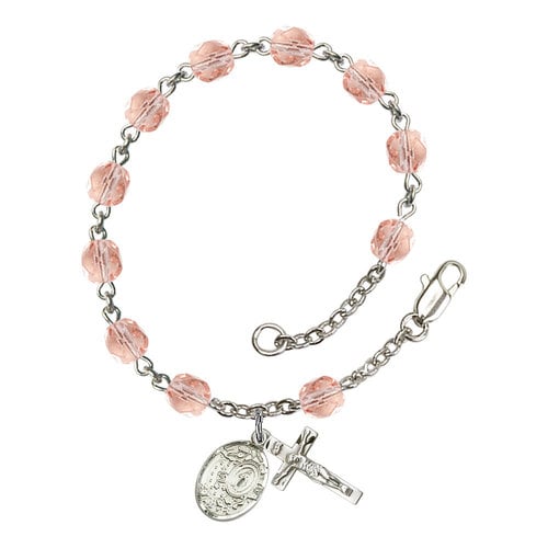 Child's Rosary Bracelet - Handmade in Pink