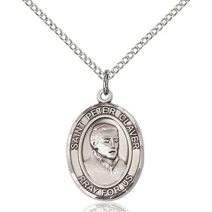 Bliss St. Peter Claver Sterling Silver Pendant With Chain - Medium