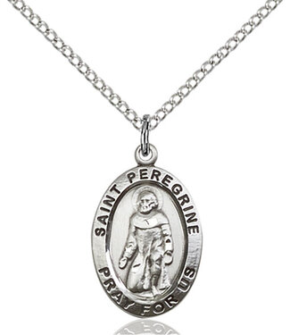 Bliss St. Peregrine Sterling Silver Medal With Chain - Medium