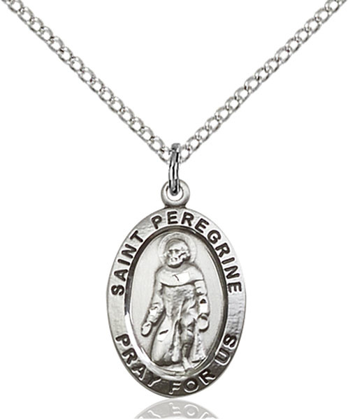 St. Peregrine Sterling Silver Medal With Chain - Medium - The Cathedral ...