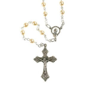 DICKSON GIFTS Rosary Faux Pearl 5mm