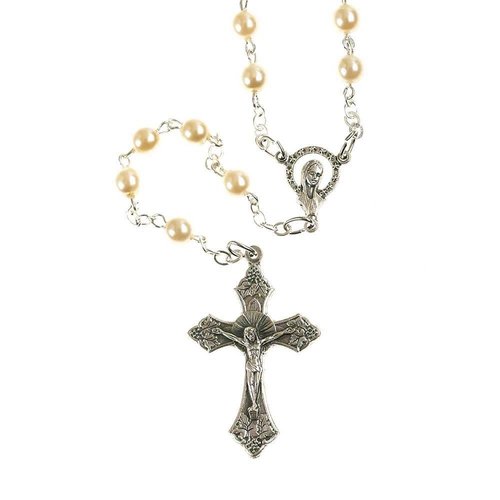 DICKSON GIFTS ROSARY FAUX PEARL 5MM