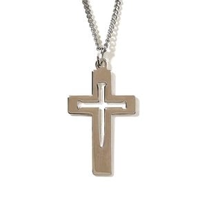 DICKSON GIFTS Cross of Nails Pendant and Chain (Silver Plate)
