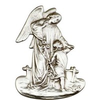 Antique Silver Guardian Angel Visor Clip