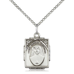 Bliss St. Maria Faustina Medal And 18" Chain - Sterling Silver