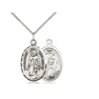 Sterling Silver St Peregrine Pendant & Chain