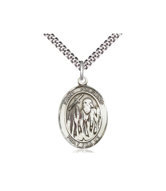 Bliss Sterling Silver St Polycarp of Smyrna Pendant & Chain