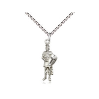 Sterling Silver St Florian Pendant & Chain