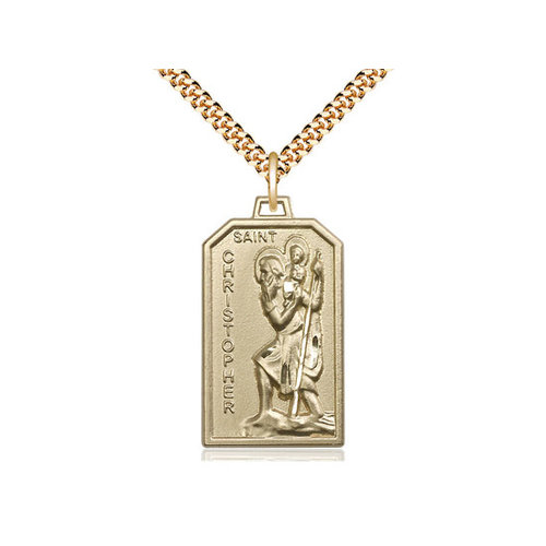 Bliss 14kt Gold Filled St Christopher Pendant & Chain Bliss 14kt Gold Filled St Christopher Pendant & Chain
