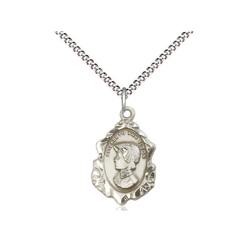 Bliss Sterling Silver St. Elizabeth Ann Seton Pendant & 18" Chain