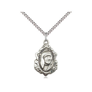 Bliss Sterling Silver St. Teresa of Calcutta Pendant & 18" Chain