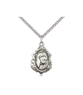 Bliss Sterling Silver St. Teresa of Calcutta Pendant & 18" Chain