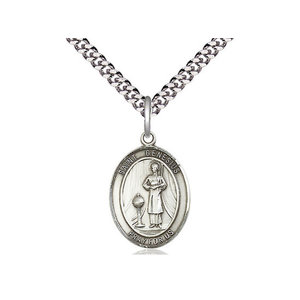 Bliss Sterling Silver St Genesius of Rome Pendant On 20" Chain