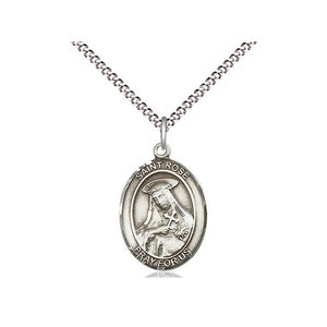 Bliss Sterling Silver St. Rose of Lima Pendant & 18" Chain