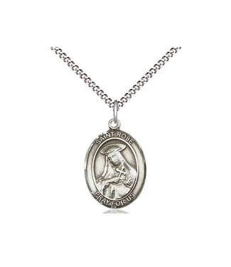 Bliss Sterling Silver St. Rose of Lima Pendant & 18" Chain