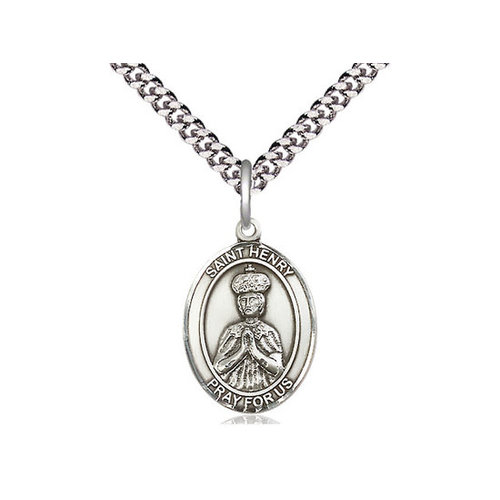 Bliss Sterling Silver St Henry II Pendant & 20" Chain