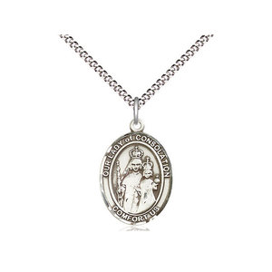 Bliss Sterling Silver Our Lady of Consolation Pendant & 18" Chain