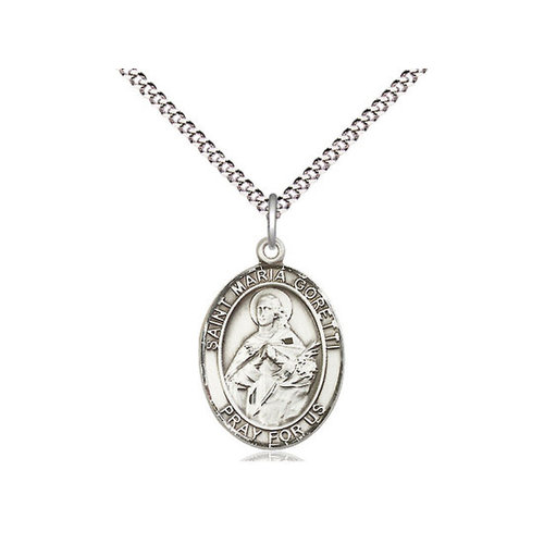 Bliss Sterling Silver St. Maria Goretti Pendant & 18" Chain