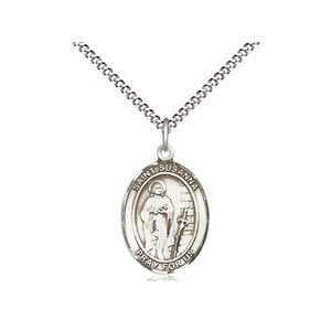 Bliss Sterling Silver St. Susanna Pendant & 18" Chain