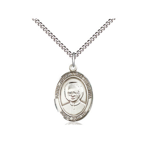 Bliss Sterling Silver St. Josemaria Escriva Pendant & 18" Chain