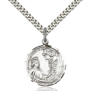 Bliss Sterling Silver St. Cecilia Pendant & 20" Light Rhodium Chain