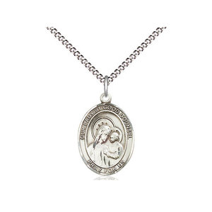 Bliss Sterling Silver Our Lady of Good Counsel Pendant & 18" Chain