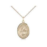 4kt Gold Filled Our Lady of Good Counsel Pendant & 18" Gold Filled Chain