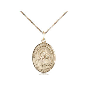 Bliss 4kt Gold Filled Our Lady of Good Counsel Pendant & 18" Gold Filled Chain