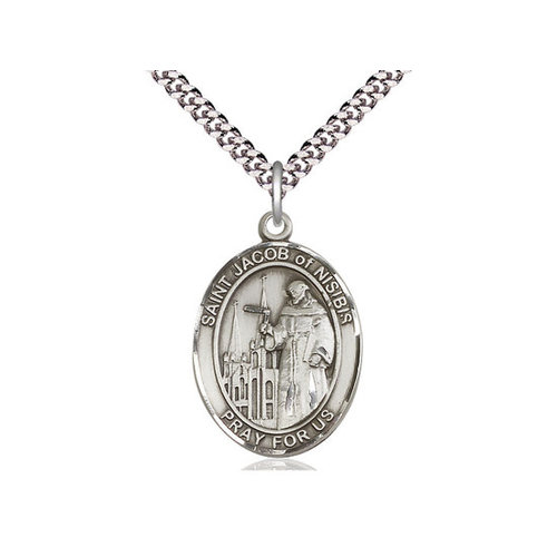 Bliss Sterling Silver St. Jacob of Nisibis Pendant & 24" Chain