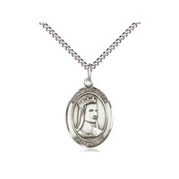 Sterling Silver St. Elizabeth of Hungary Pendant & 18" Chain