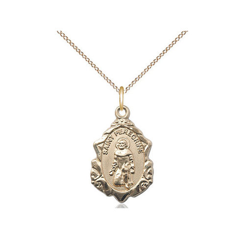 Bliss 14kt Gold Filled St. Peregrine Pendant & 18" Chain