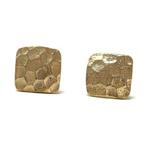 Earrings Stud No. 01 Gold Square by Erin Gray