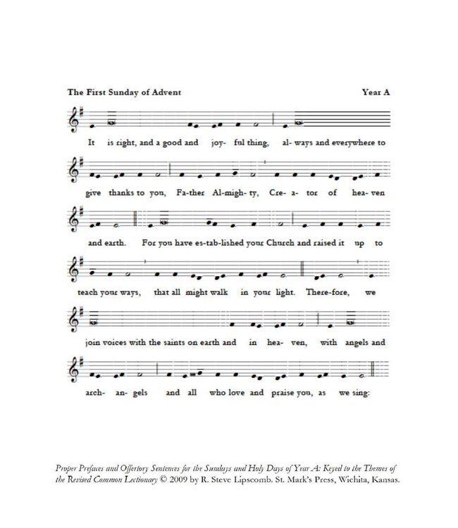 Proper Prefaces And Offertory Sentences Printed Format