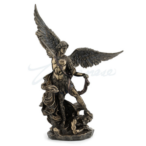 Unicorn St. Michael Standing on Demon with Sword
