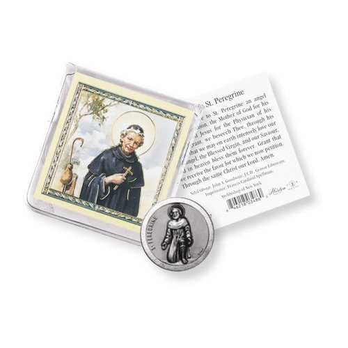 Pocket Coin St Peregrine (Cancer) With Prayer Card