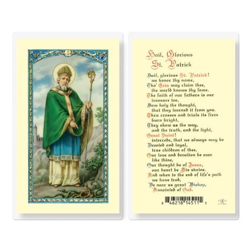 HIRTIN J. WILLIAM GLORIOUS ST PATRICK PRAYER CARD HIRTIN J. WILLIAM GLORIOUS ST PATRICK PRAYER CARD