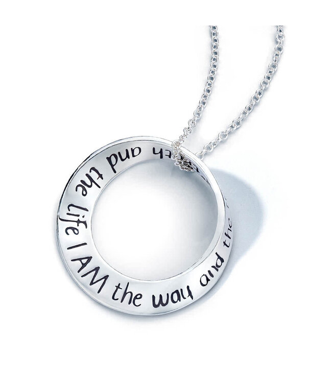 I Am the Way John 14:6 Sterling Mobius Necklace by Laurel Elliott