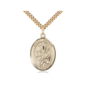 14kt Gold Filled St. Jerome Pendant, Oval, Large