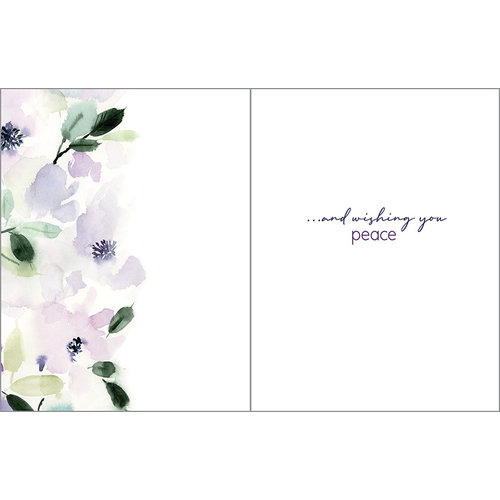 Greeting Card W Scripture: Sympathy: Purple Floral