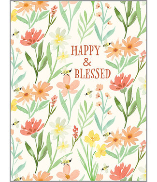 Greeting Card W Scripture Birthday Sweet Stems & Bees