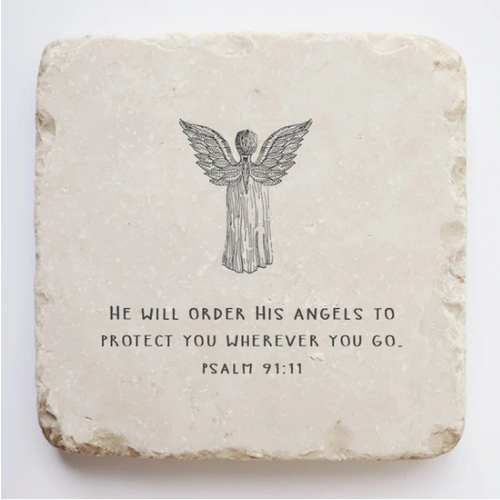 He Will Order His Angels Stone Block Sm Psalm 91:11