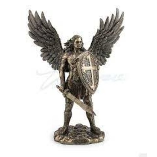 Unicorn Archangel Michael With Sword And Shield - Bronze Statue