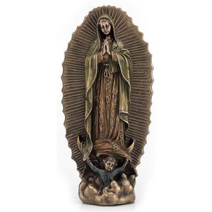 Unicorn Virgin of Guadalupe - Small Bronze Statue